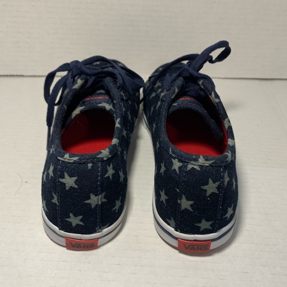 Vans Authentic Low Stars Blue Grey Sneakers Woman’s 9 - Picture 7 of 13